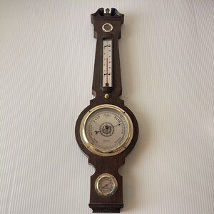 Springfield Banjo Weather Station Thermometer Humidity Barometer 70s NOT WORKING